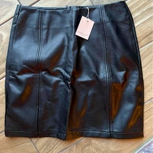 Mango Pop Faux Leather Skirt
